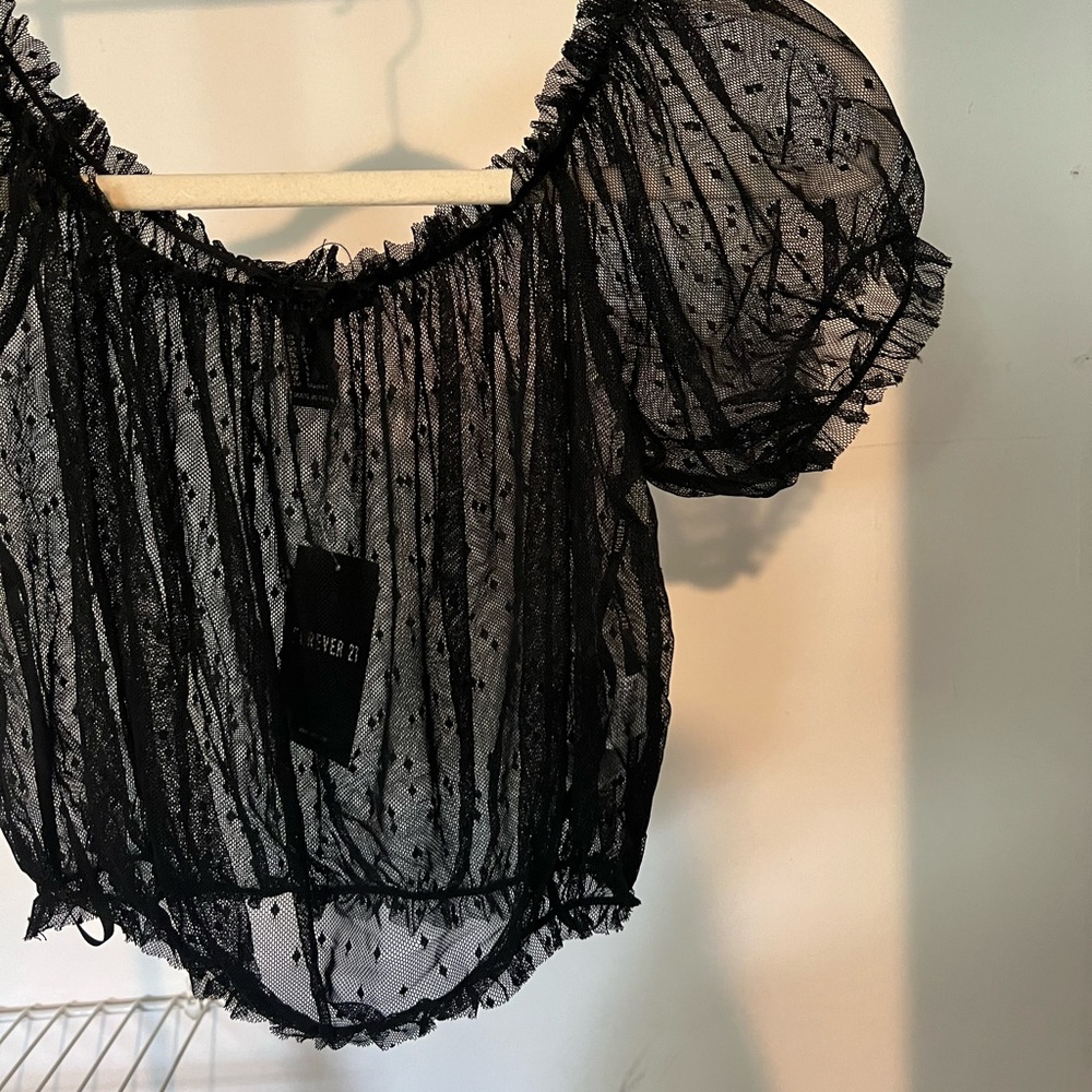 Forever21 Sheer Crop Top